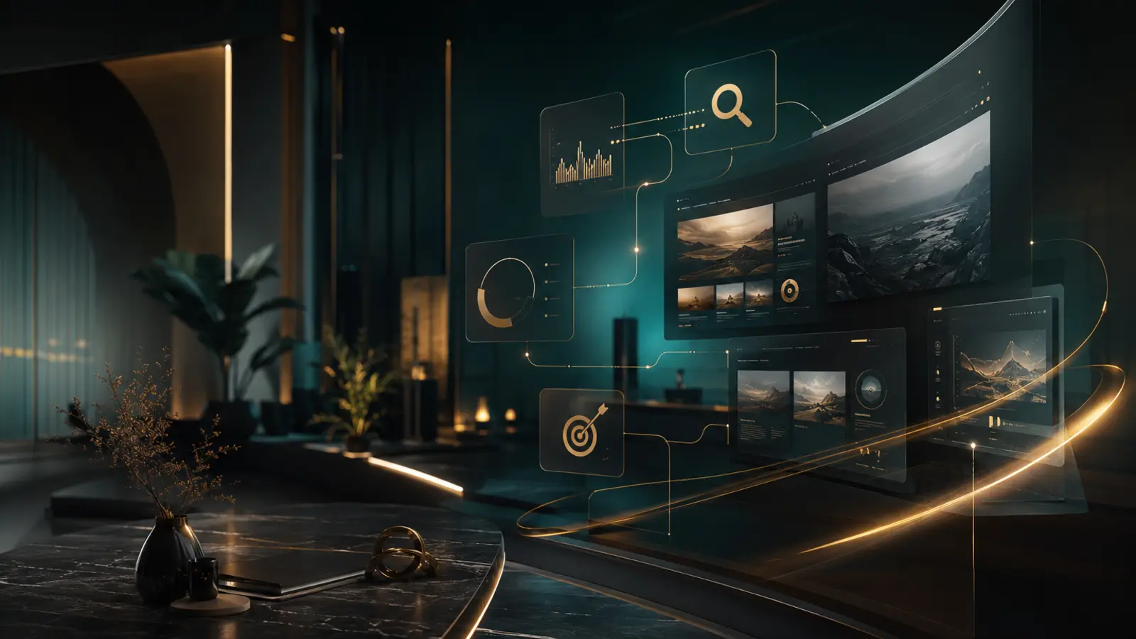 استوديو حلول رقمية يقدم تصميم المواقع السينمائية وصفحات الهبوط وحملات Google والإعلانات المدفوعة وقياس الأداء والتحويلات وتحسين الظهور وأتمتة الأعمال بالذكاء الاصطناعي لدى دا لقطة | Dlokta